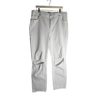 Women's 18L Abercrombie & Fitch Jeans 90's White Curve High Rise Casual Baggy